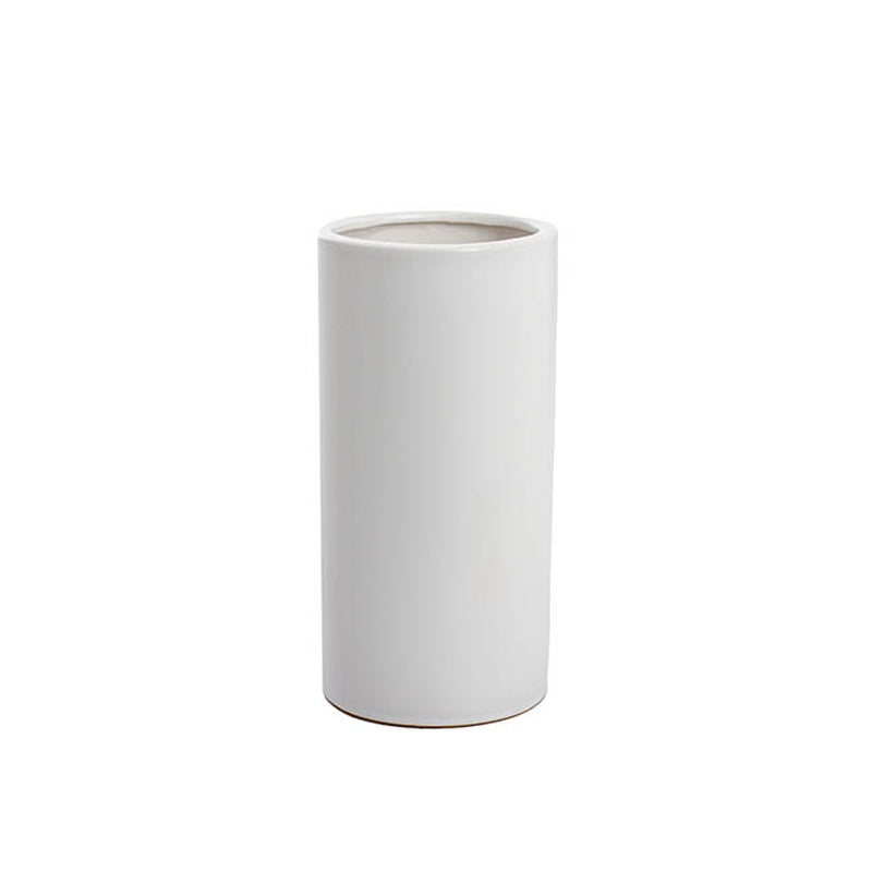 Matte white vase 20cm.